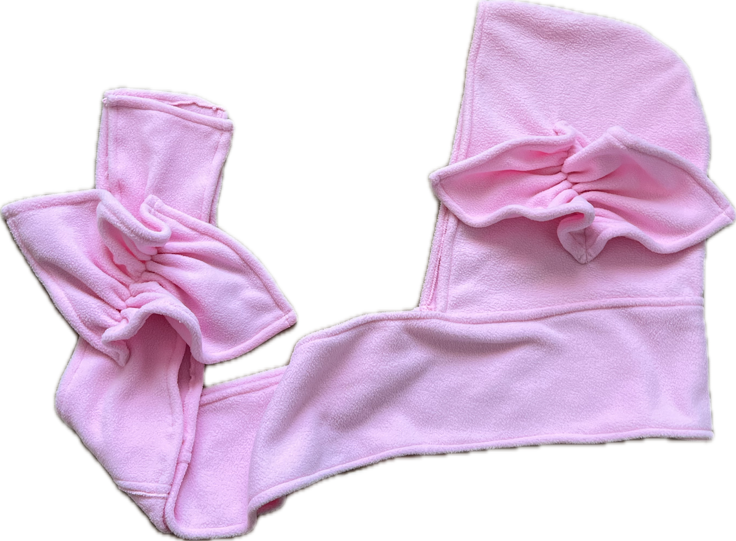 Hood-scarf ruffles