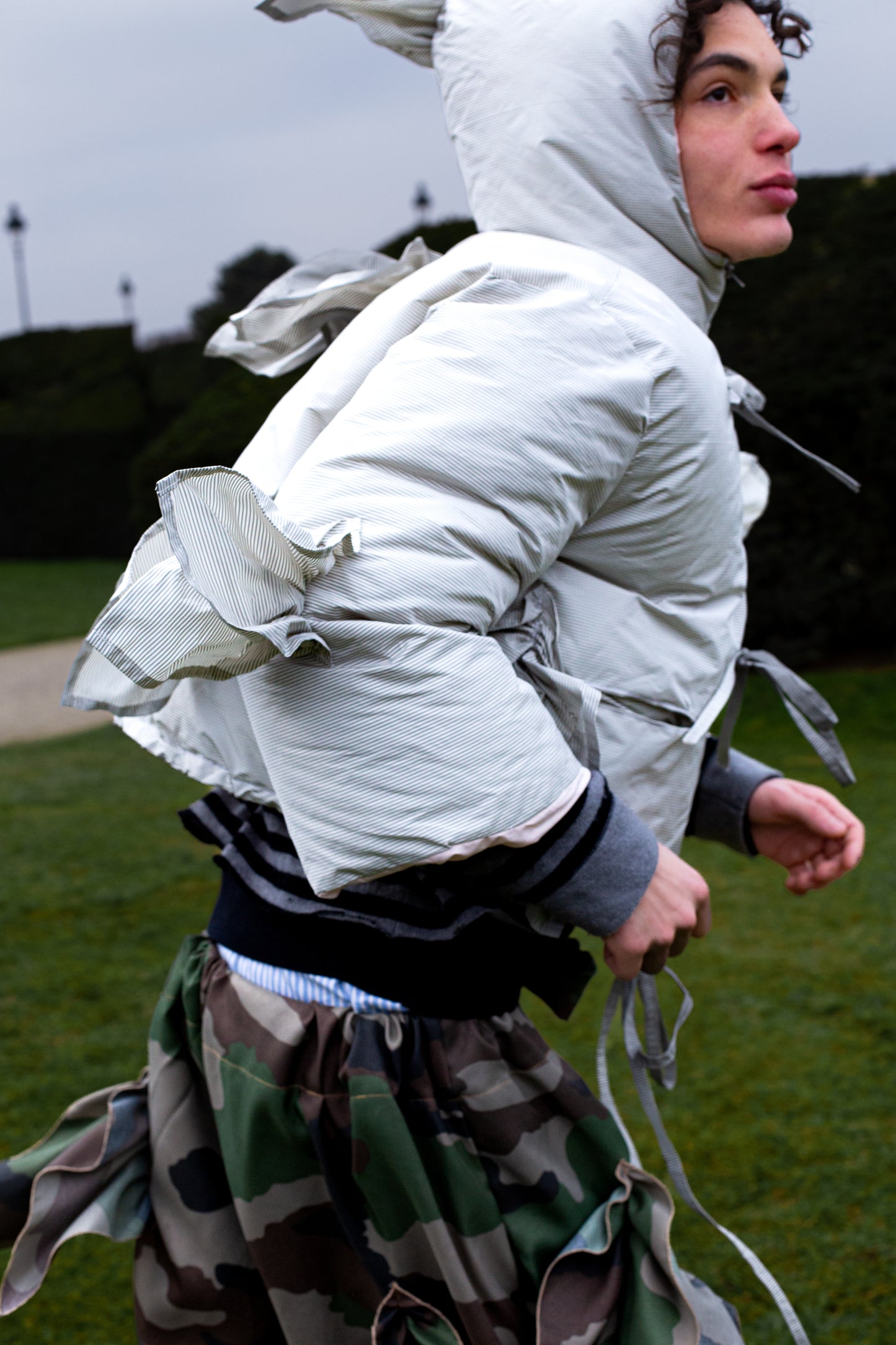 3. Ruffles Puffer - rayures fines