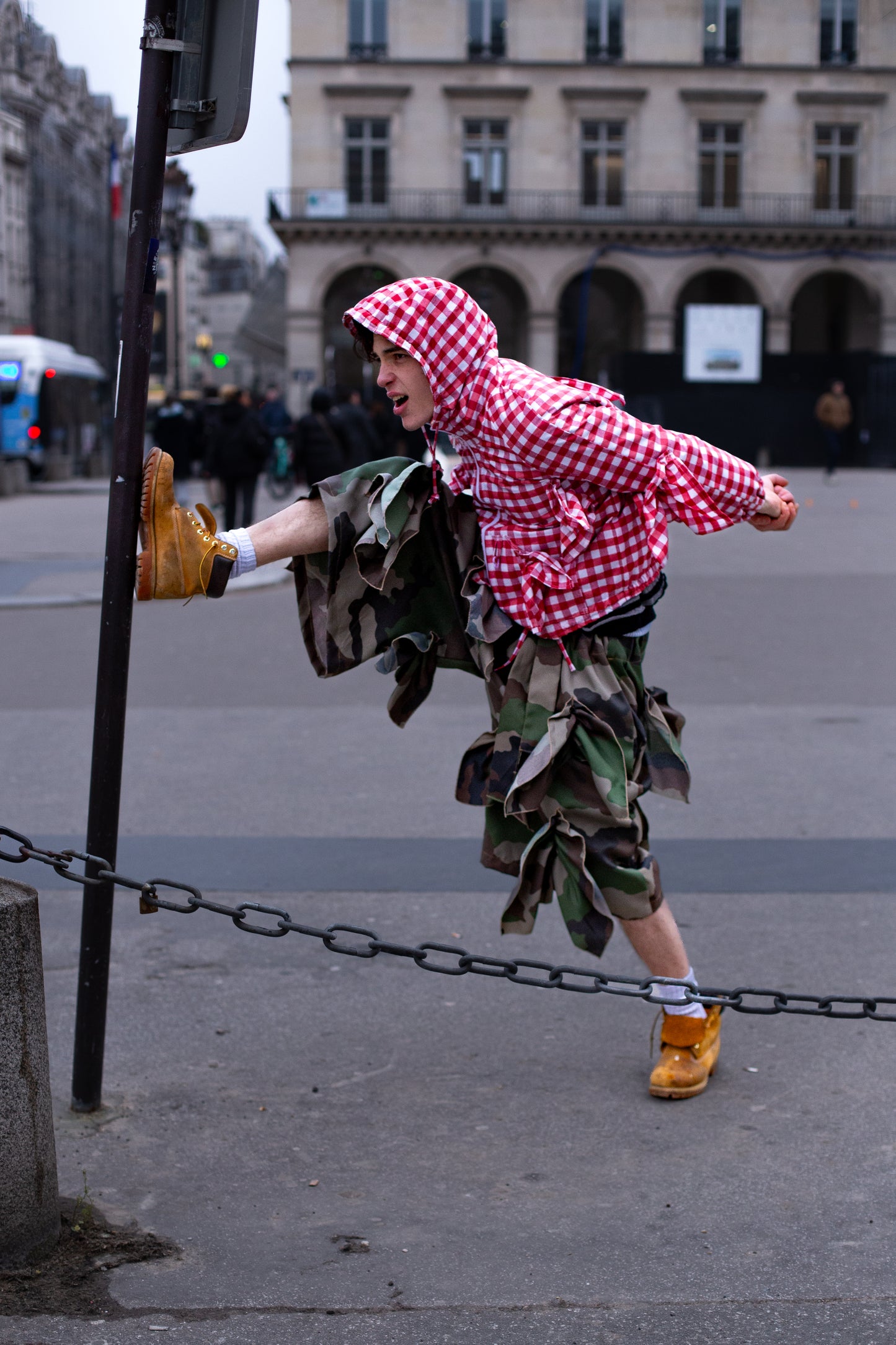 3. Ruffles parka jacket - Vichy