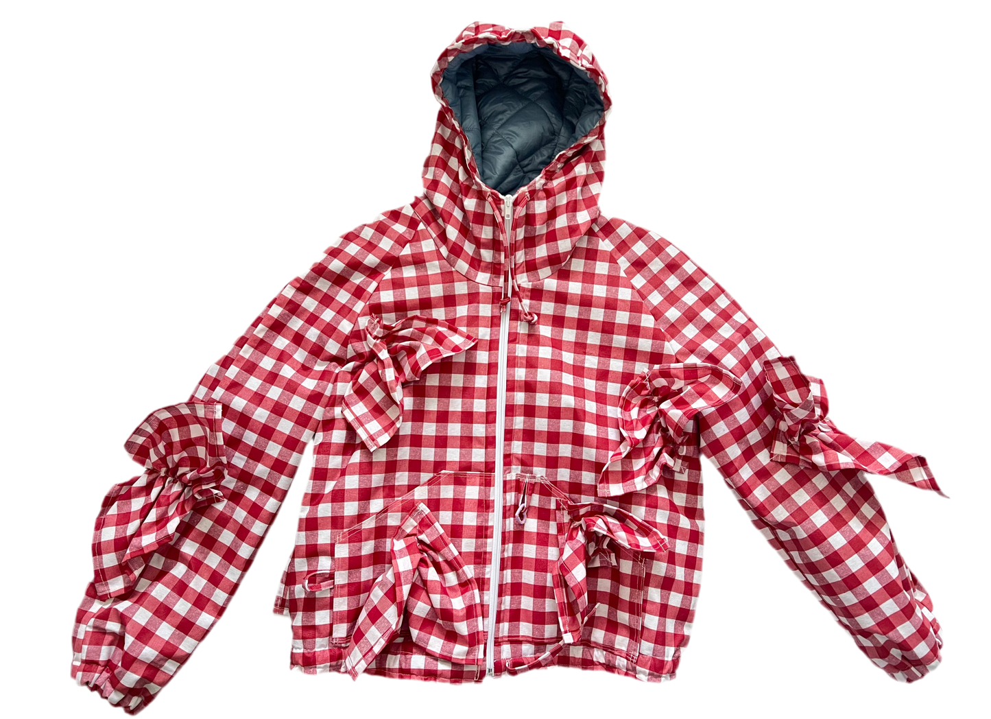 3. Ruffles parka jacket - Vichy