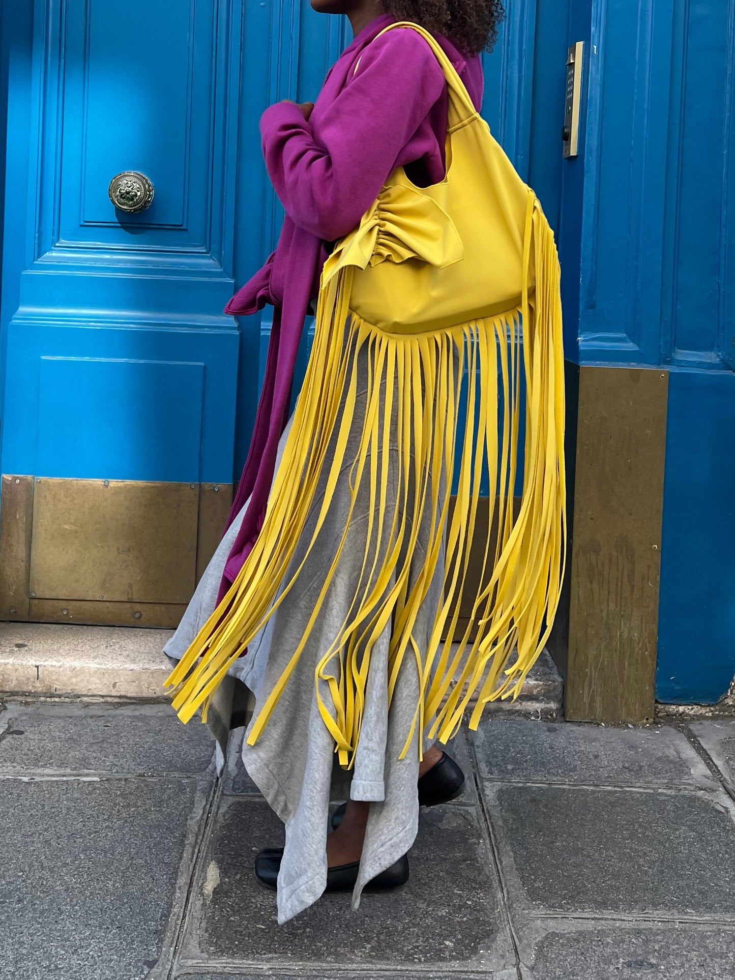 Bag-The fringed Tsuno - jaune