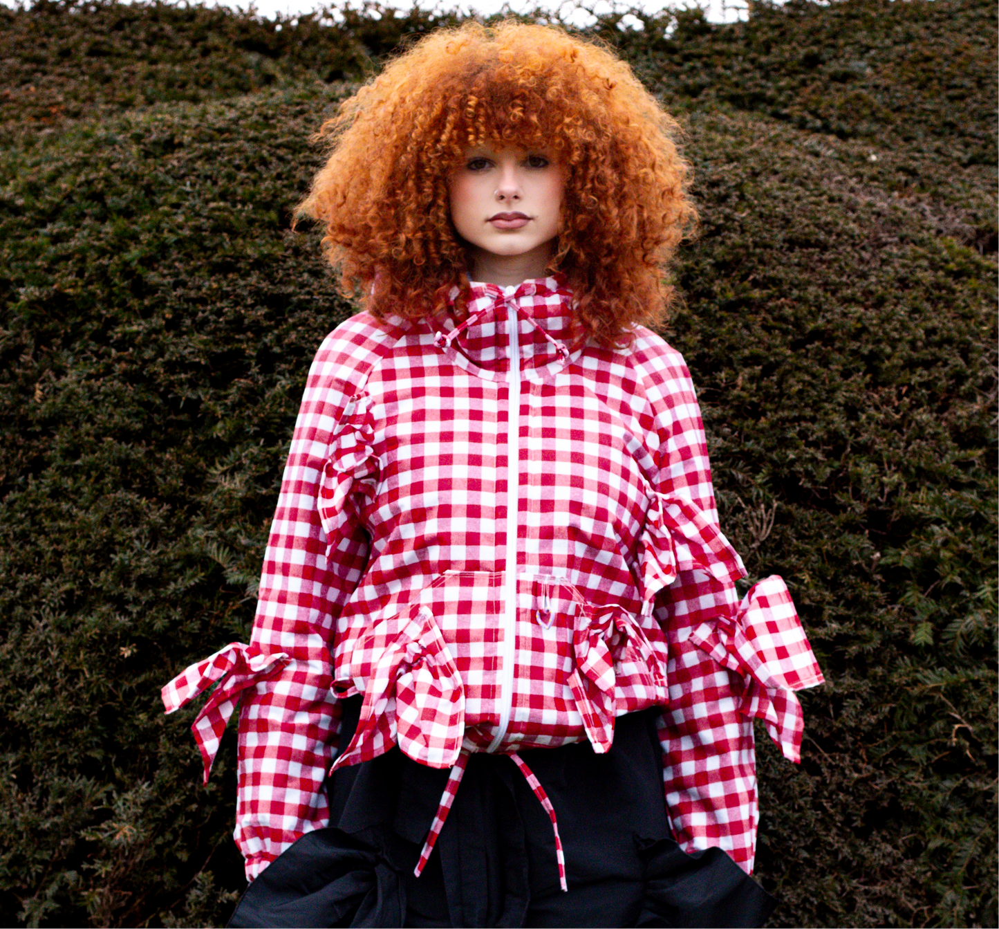 3. Ruffles parka jacket - Vichy