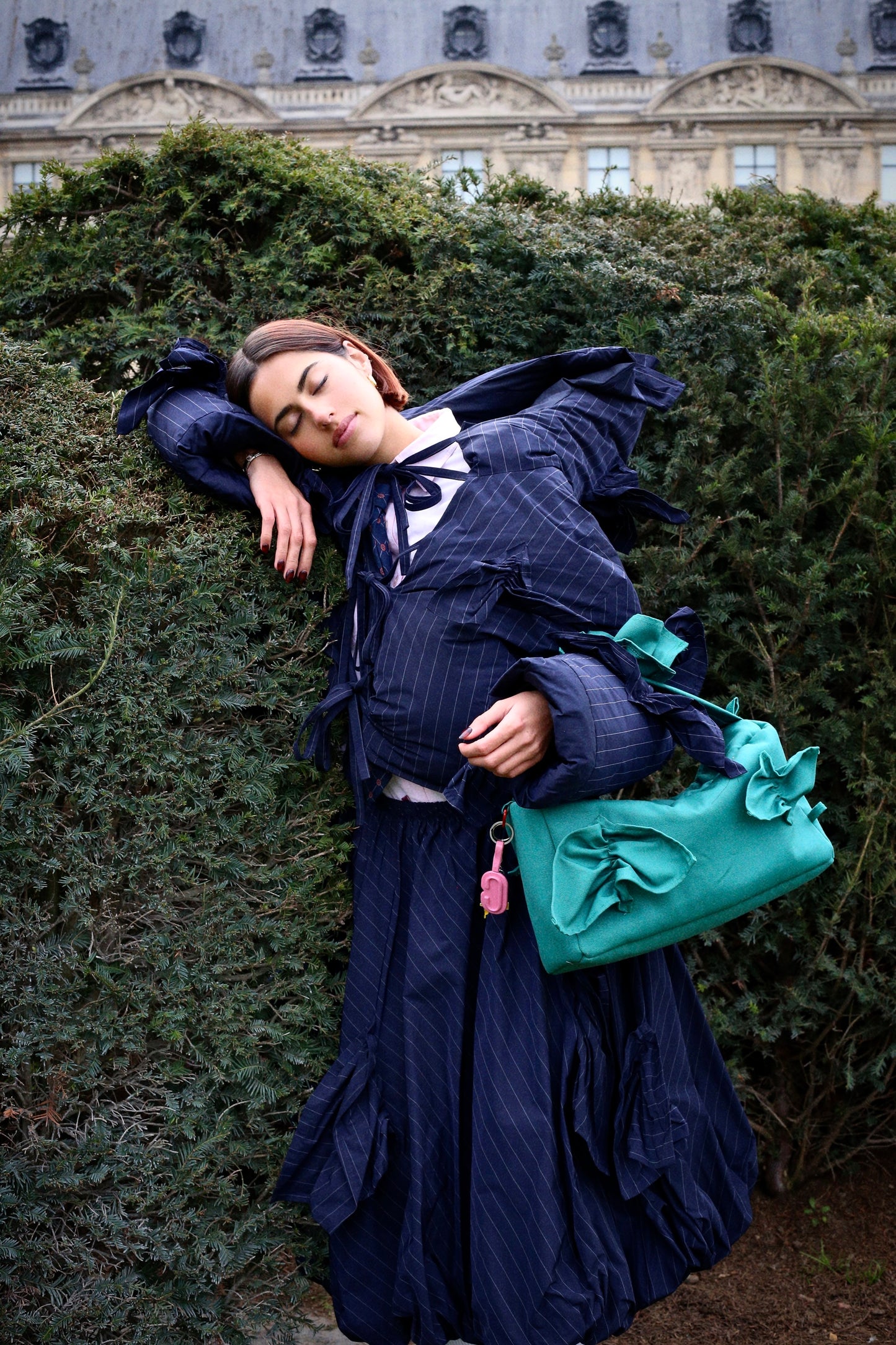 Baby Ruffles bag -green