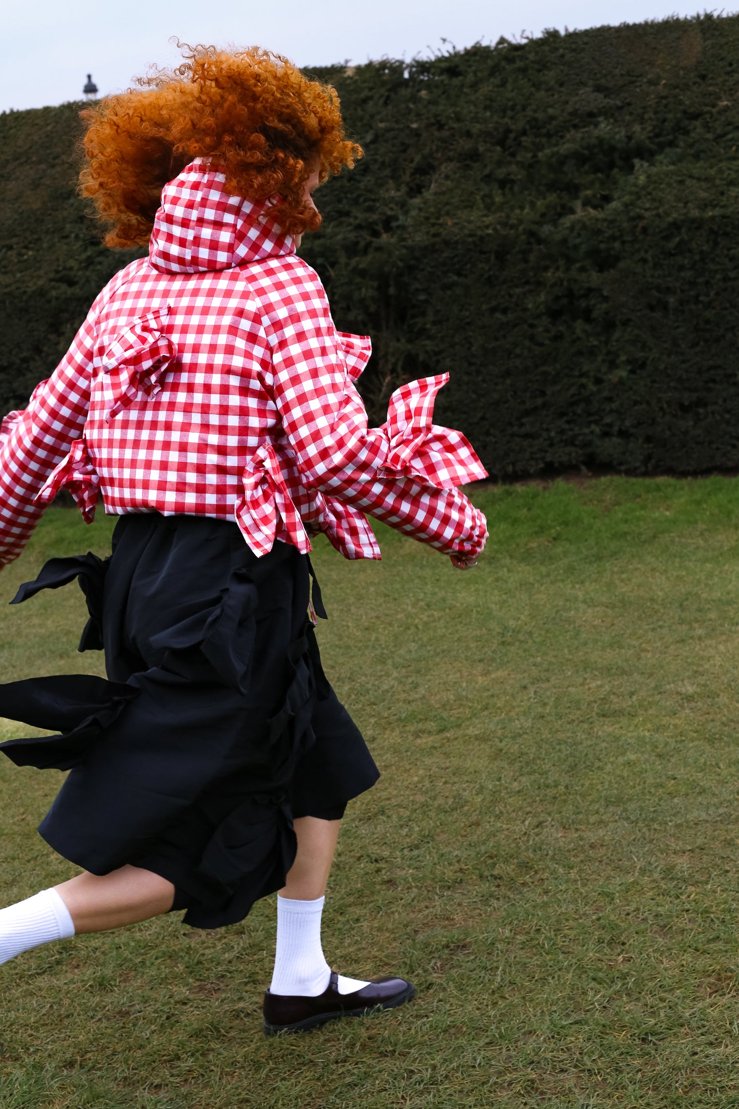 3. Ruffles parka jacket - Vichy