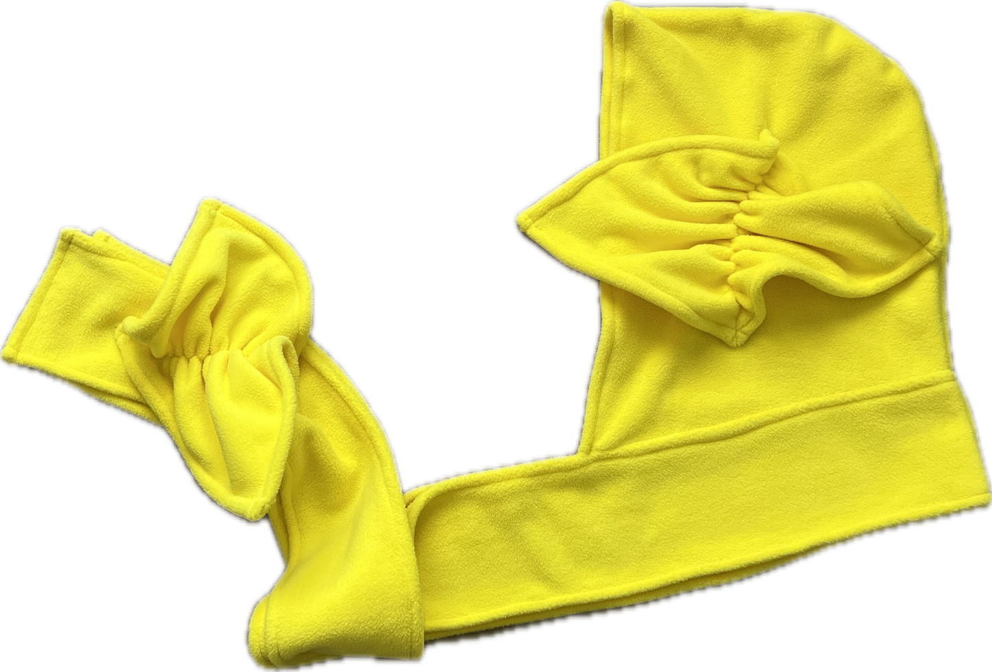 Hood-scarf ruffles