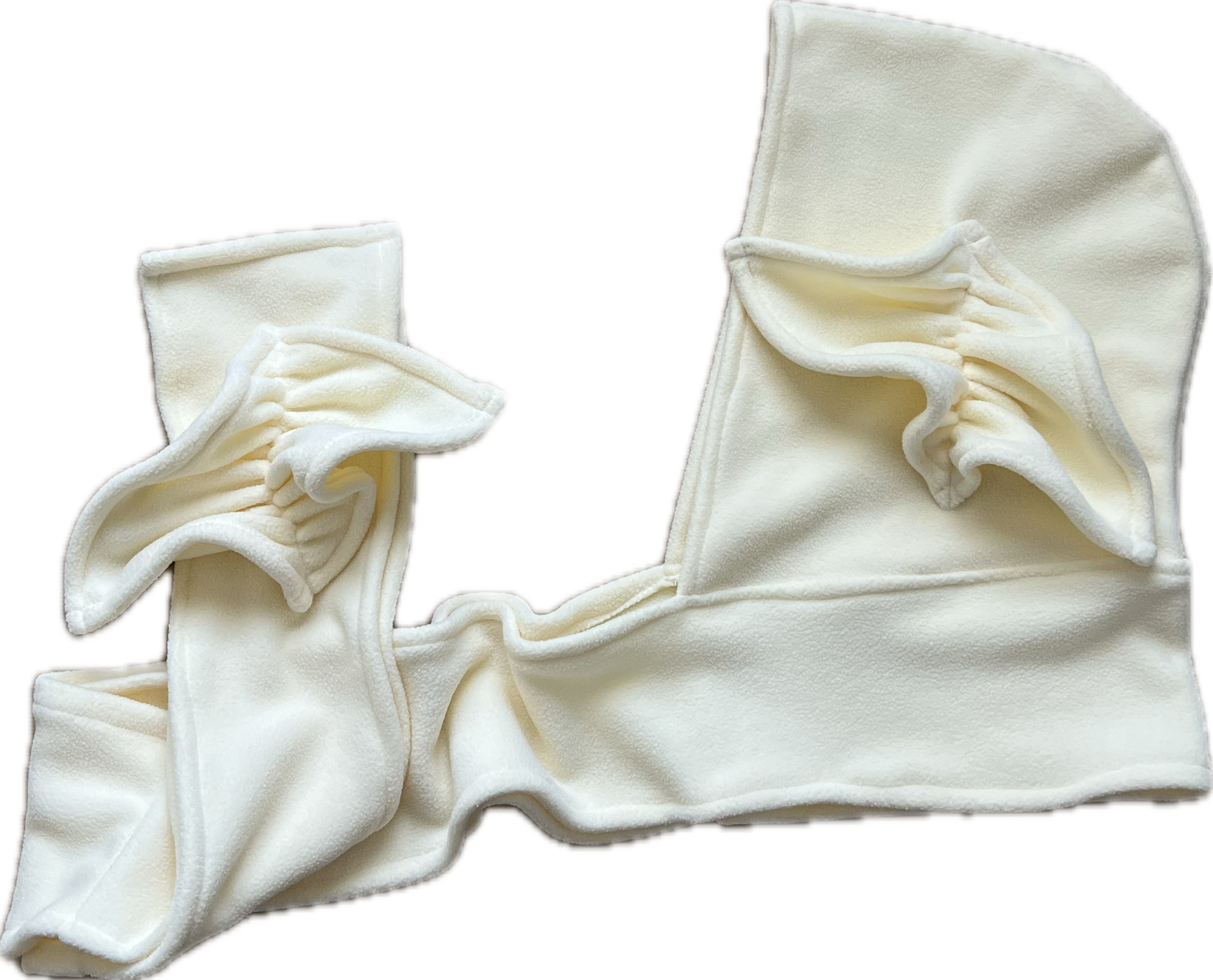 Hood-scarf ruffles