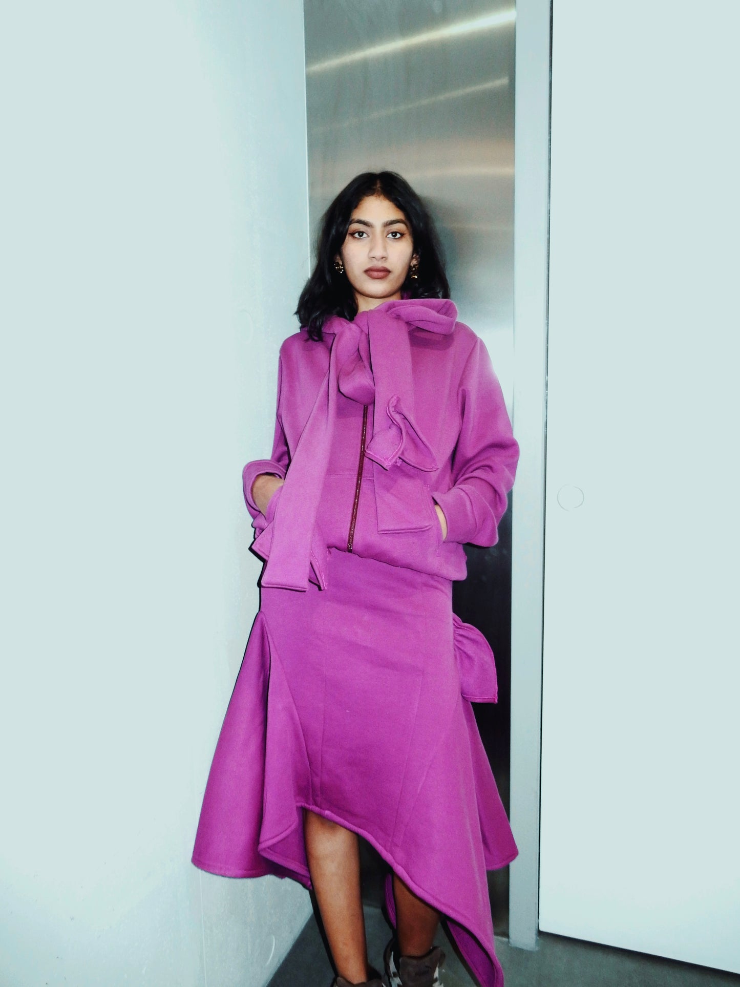 8.Hoodie bow - purple