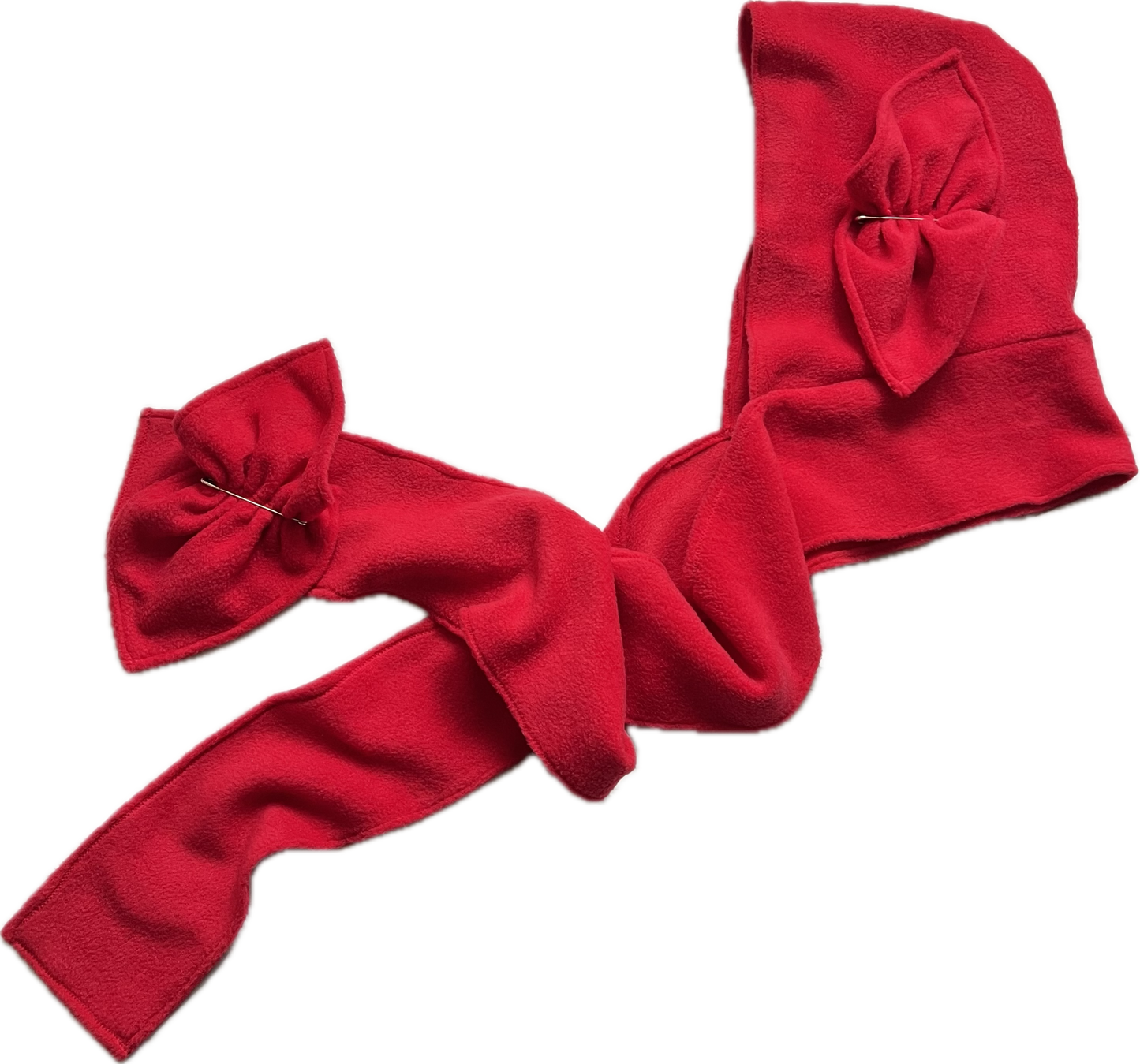 Hood-scarf ruffles