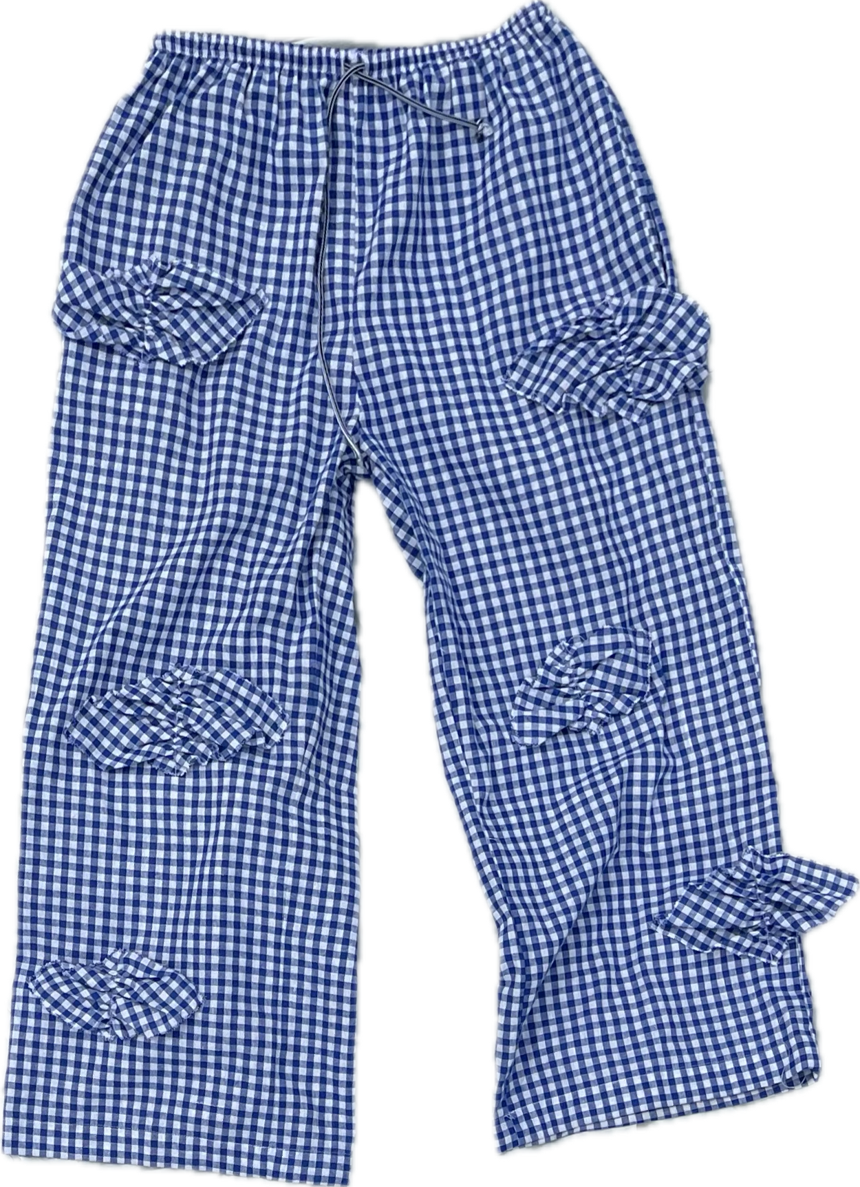 Picnic ruffles Pants - vichy Bleu