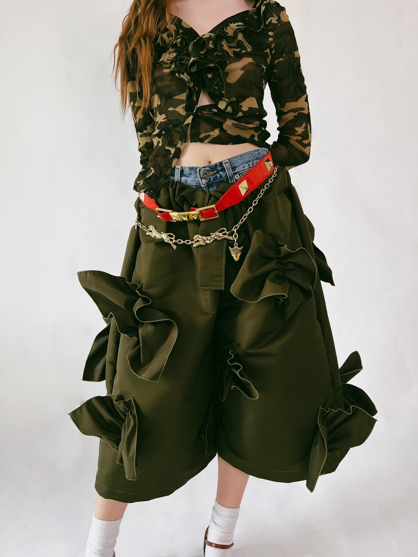 0. The Ruffles JORTS - Kaki