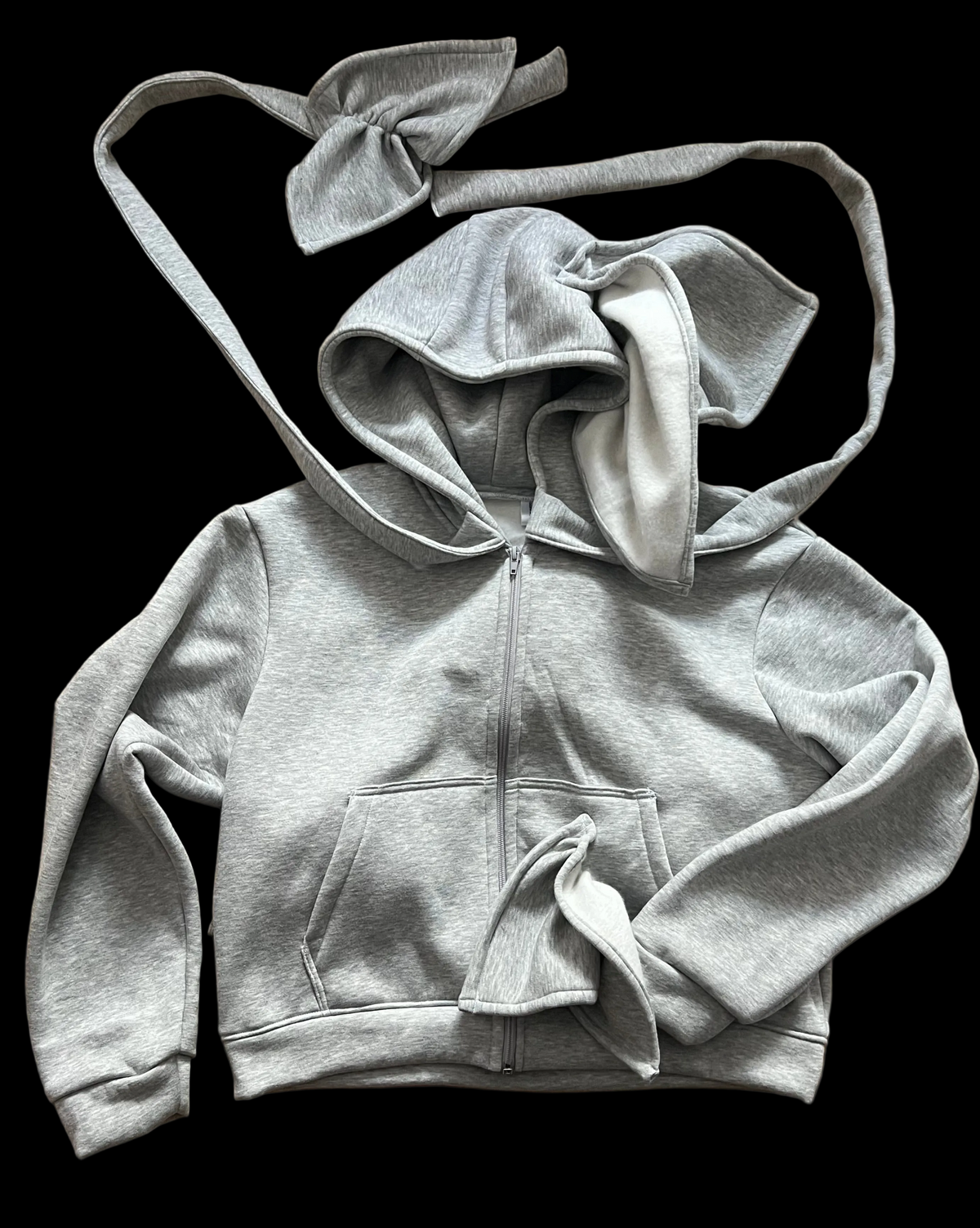 6.Hoodie bow - grey