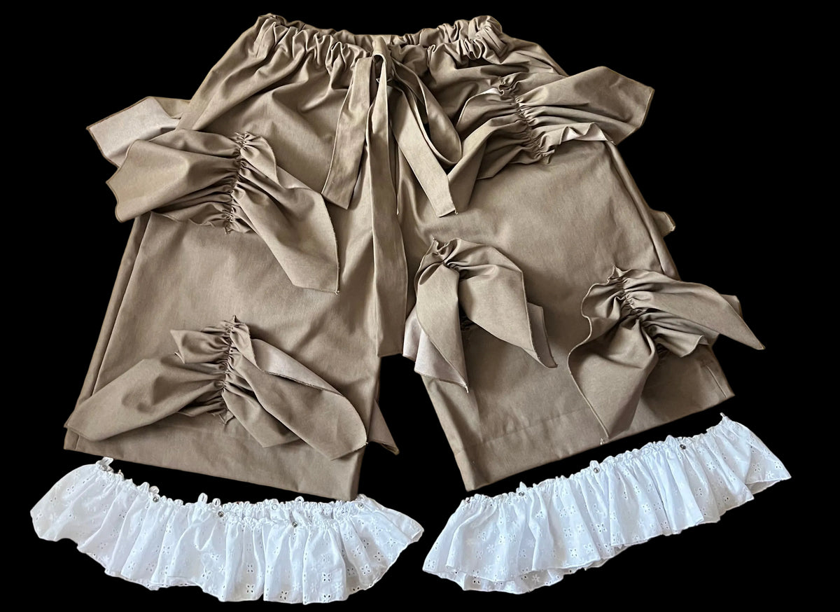 2. Retro Ruffles jorts - Denim camel