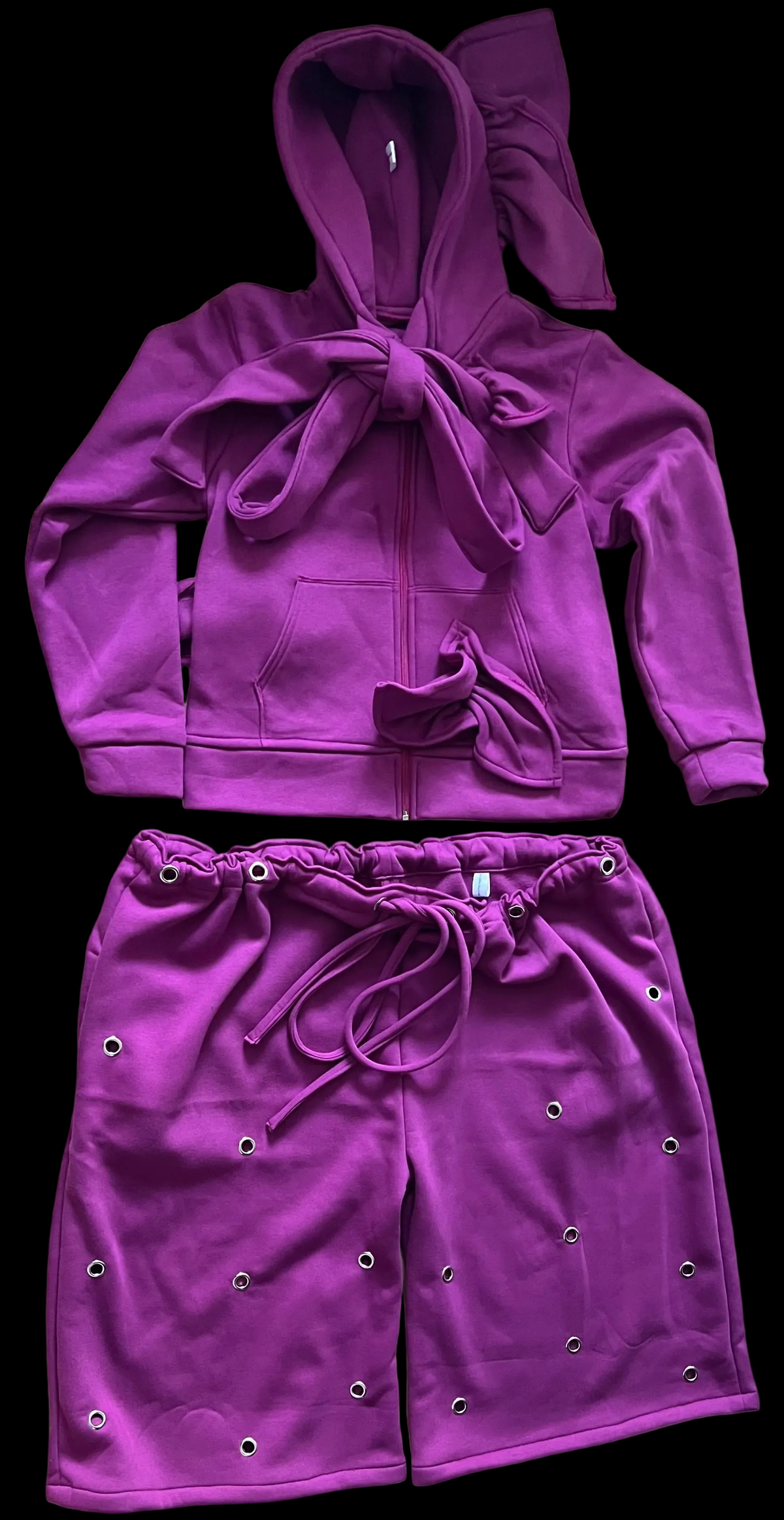 8.Hoodie bow - purple