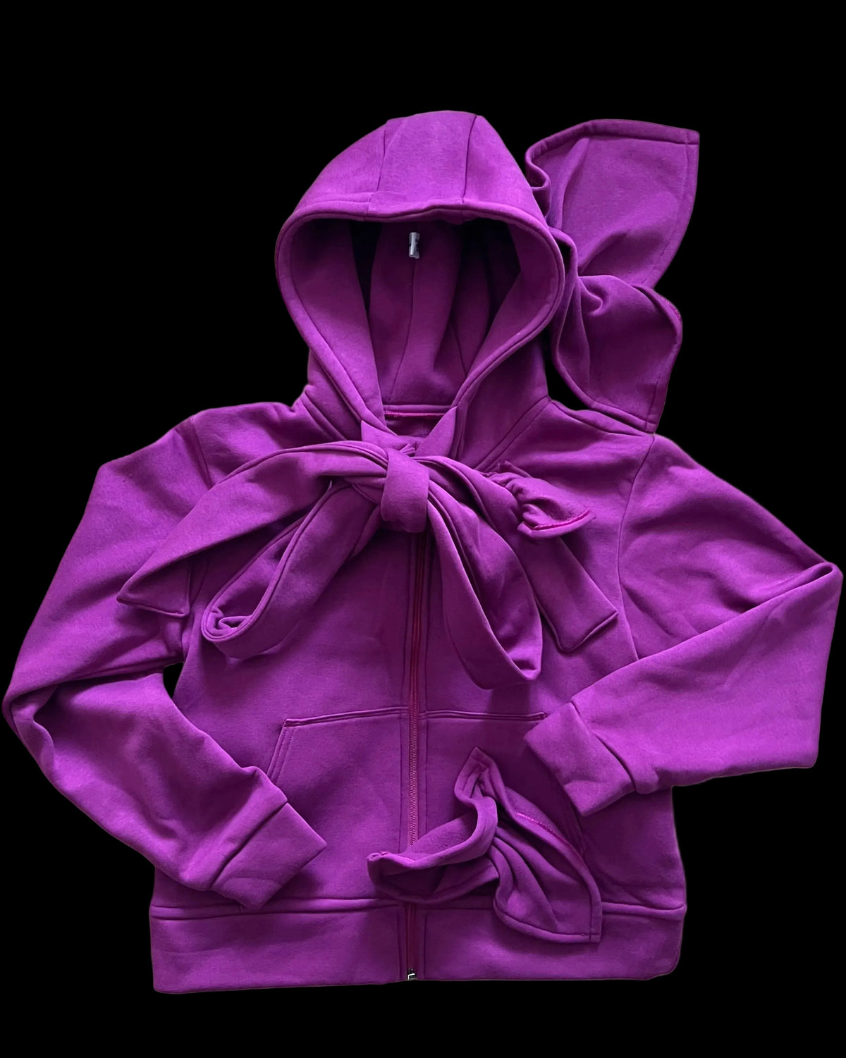 8.Hoodie bow - purple