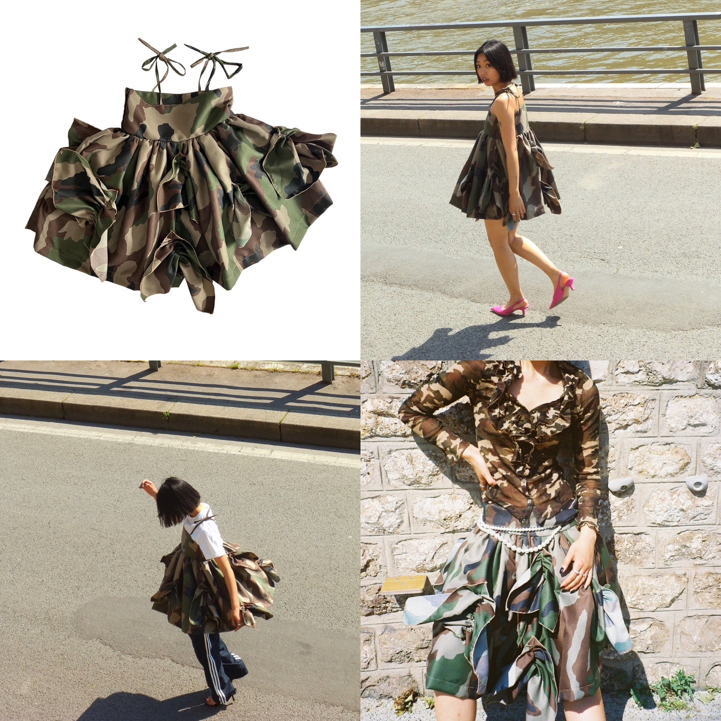 Camo Ruffles dress