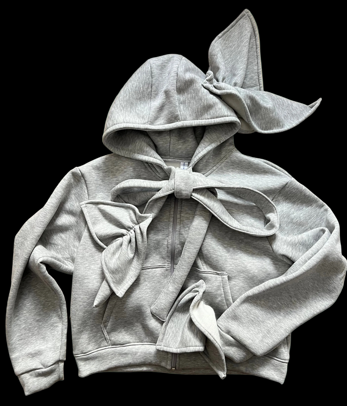6.Hoodie bow - grey